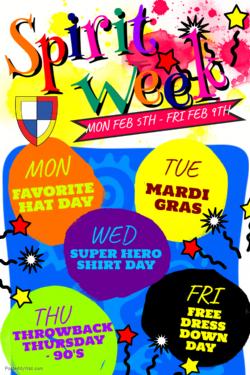 School Spirit Week Reminder